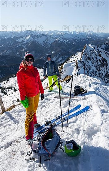 Ski tourers on the Rotwand