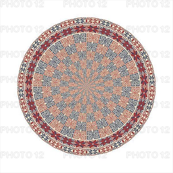 Circular pattern in traditional Palestinian style