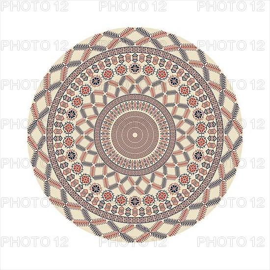 Circular pattern in traditional Palestinian style