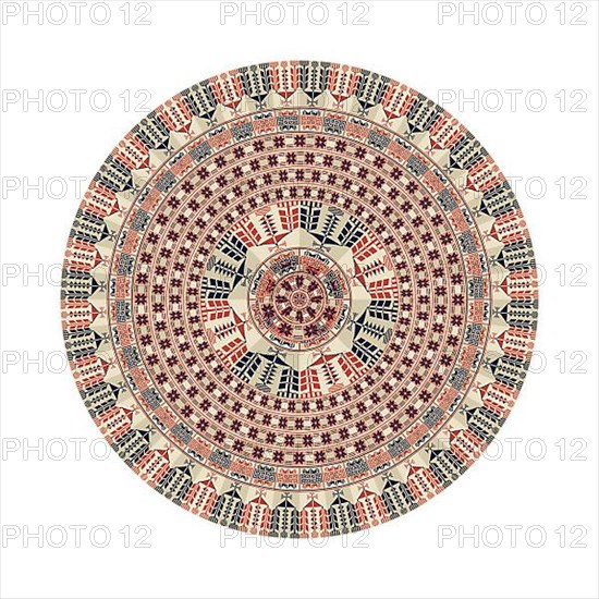 Circular pattern in traditional Palestinian style