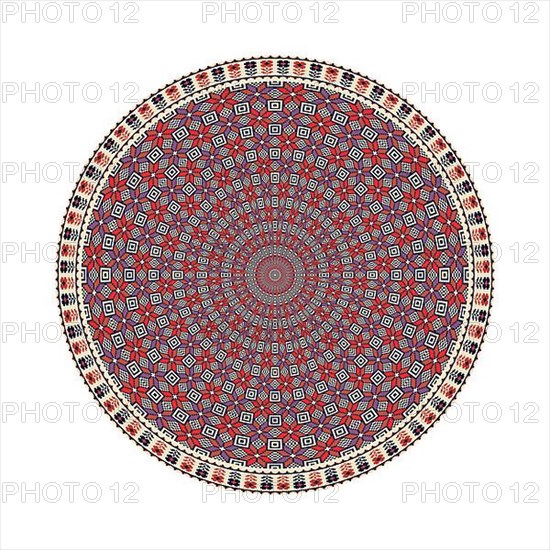 Circular pattern in traditional Palestinian style