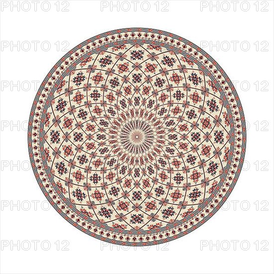 Circular pattern in traditional Palestinian style