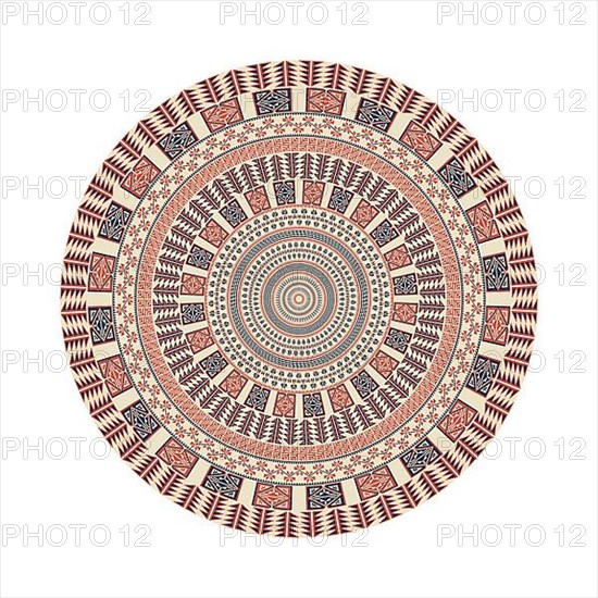 Circular pattern in traditional Palestinian style