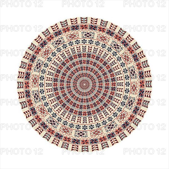 Circular pattern in traditional Palestinian style
