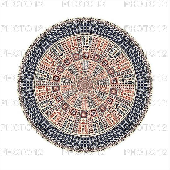 Circular pattern in traditional Palestinian style