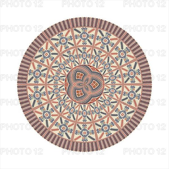 Circular pattern in traditional Palestinian style