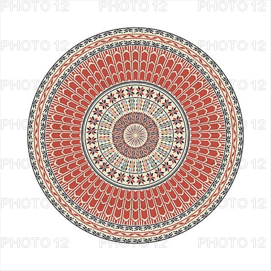 Circular pattern in traditional Palestinian style