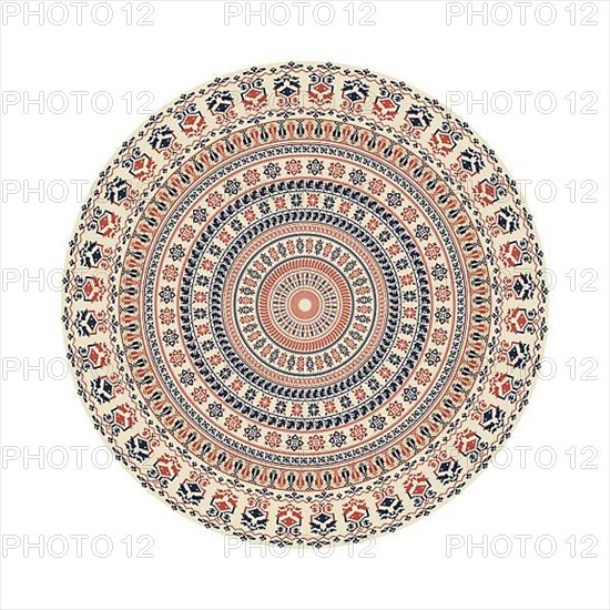 Circular pattern in traditional Palestinian style