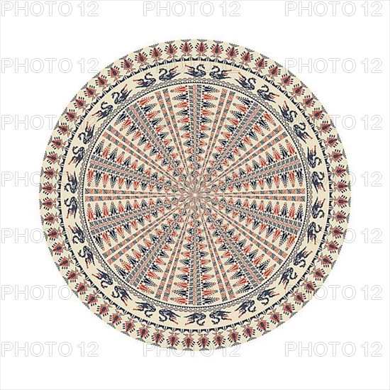 Circular pattern in traditional Palestinian style