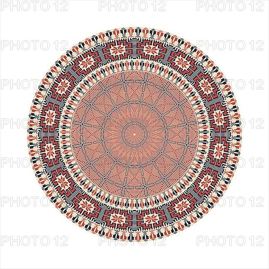 Circular pattern in traditional Palestinian style