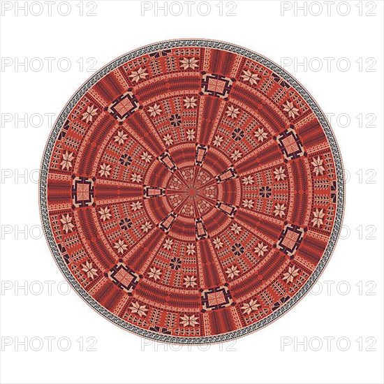 Circular pattern in traditional Palestinian style