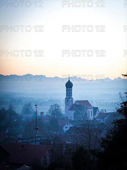 Paehl church in the fog