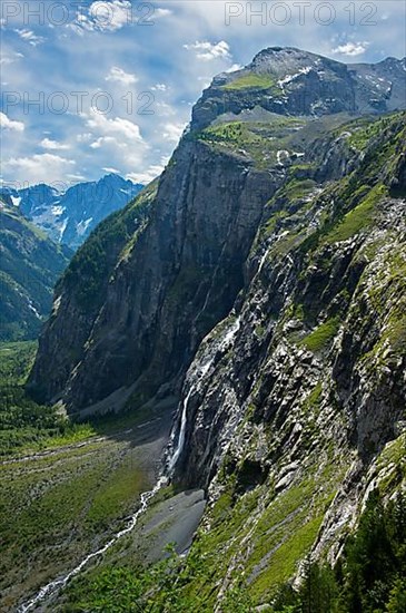 Steep rock face in Gasterntal