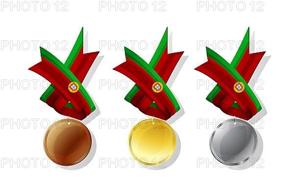 Portuguese medals in gold