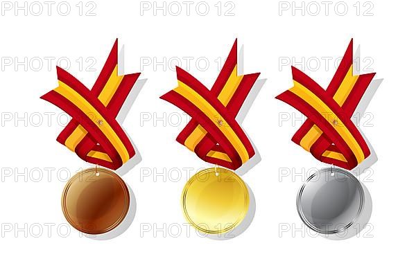 Spanish medals in gold