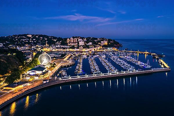 Blue Hour over Torquay Marina from a drone