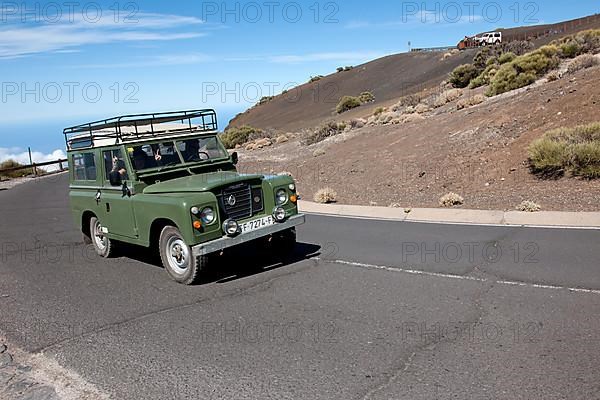 Land Rover on serpentine road