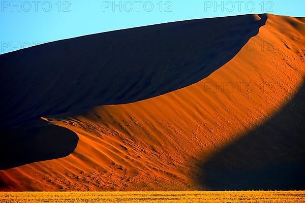 Huge sand dunes in the last evening light