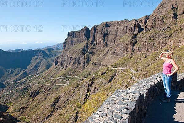 Serpentine road in Masca valley