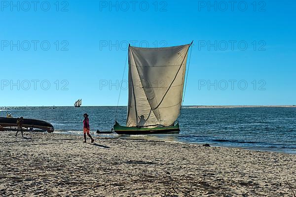 Fishing boat on the beach of Betany village