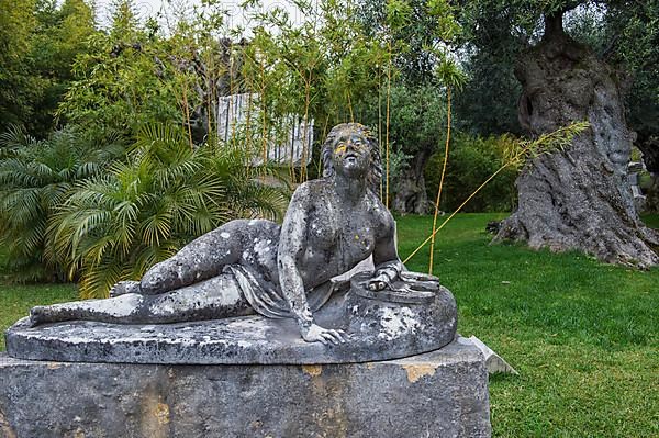 Stone woman statue