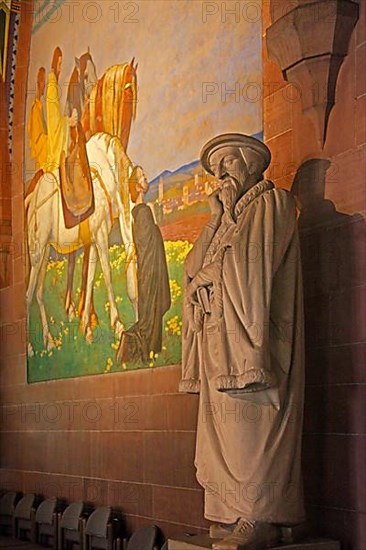 Reformation statue of reformer John Calvin