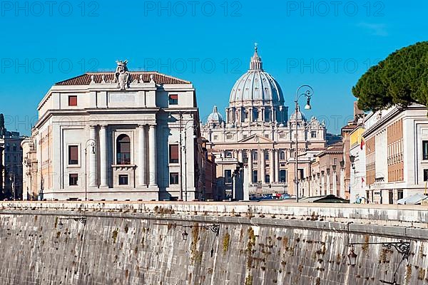 View of St. Peter's Basilica through Via della Conciliazione