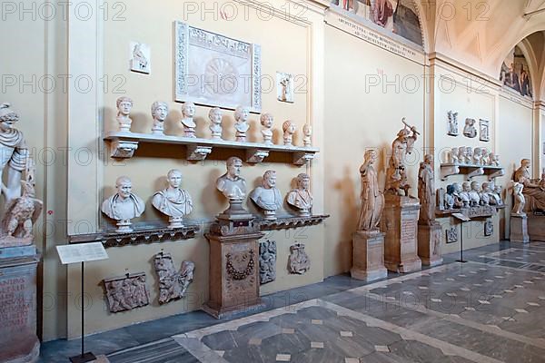 Corridor of the Chiaramonti Museum with marble busts