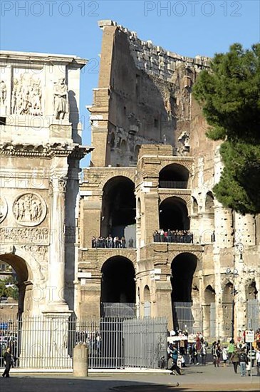 Tourists in the Colosseum