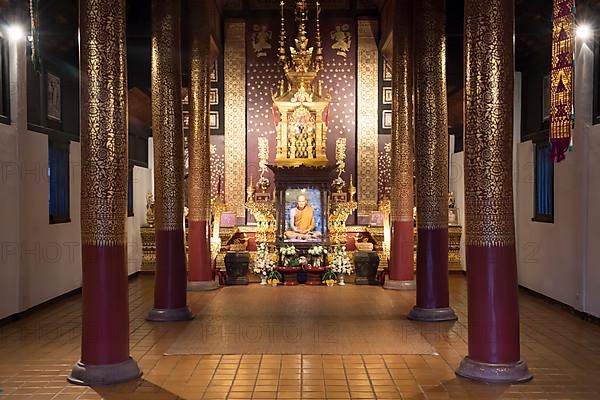 Real-life statue of a revered monk