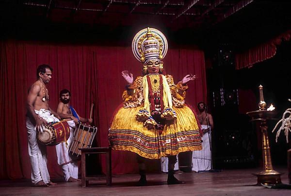 Swan character in Kathakali at Kerala Kalamandalam