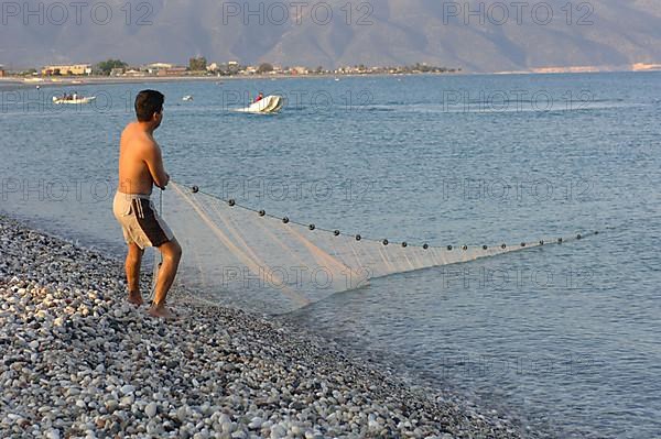 Fisherman with net