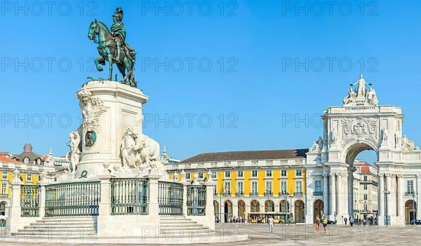 Praca do Comercio and equestrian statue of King Jose I