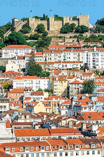 View over Lisbon and the Castelo Sao Jorge