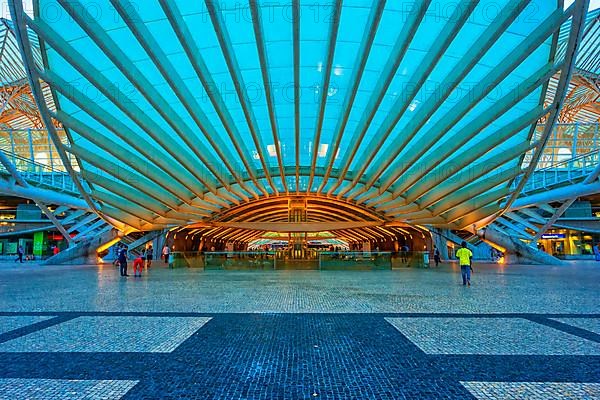 Oriente train station at sunset