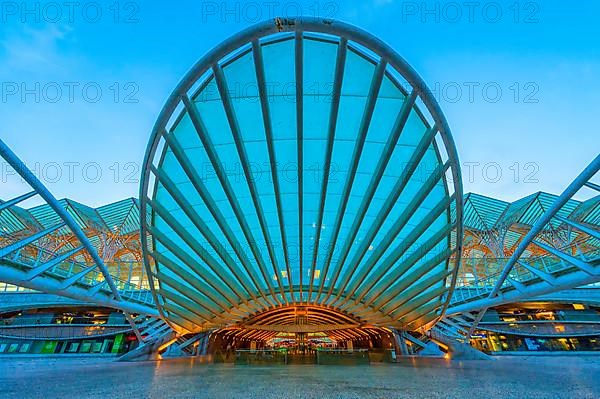 Oriente train station at sunset