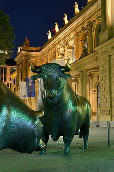 Bull and bear statue