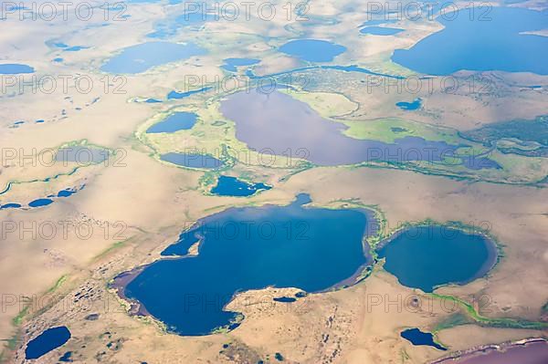 Aerial view of the Siberian landscape