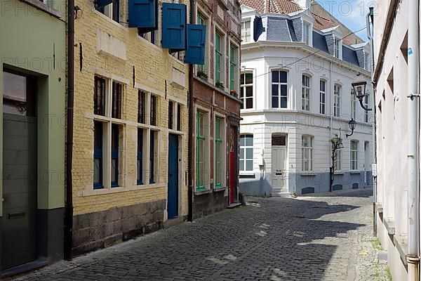 Alley with medieval houses in the Patershol district
