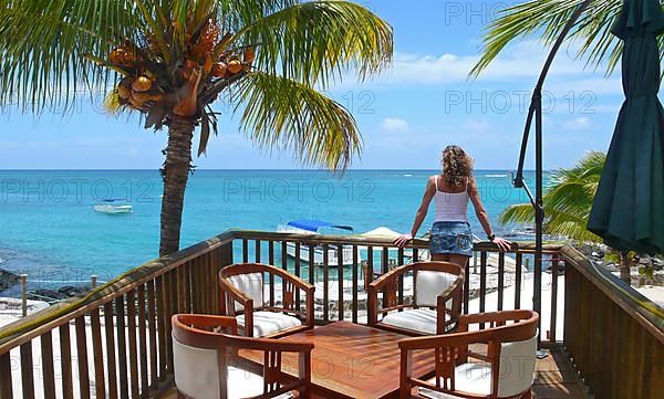 Woman on veranda