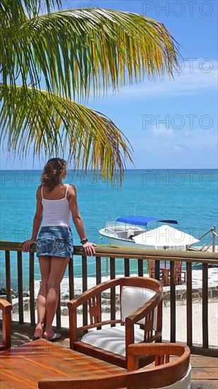 Woman on veranda