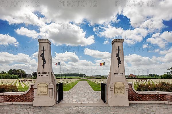 Saint-Charles de Potyze Cemetery for French soldiers of the First World War in Ieper