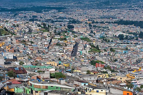 Panorama over Quito