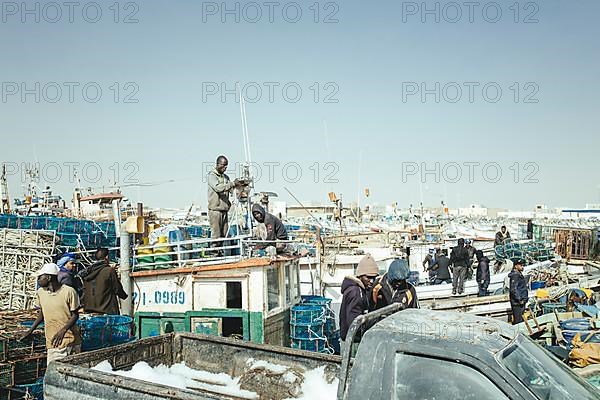 Preparing the fishing boats for departure