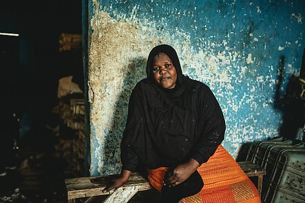 Fishmonger Fatou Geij in her shop