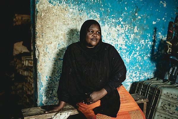 Fishmonger Fatou Geij in her shop