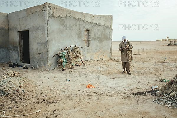 House with fishing utensils