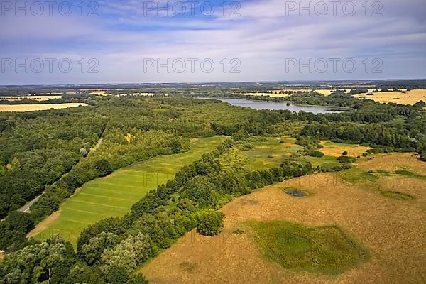 Aerial view of the former inner-German border