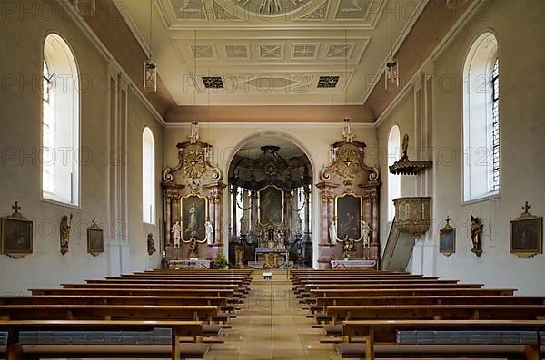 Interior photograph of St. Barbara Church from 1783