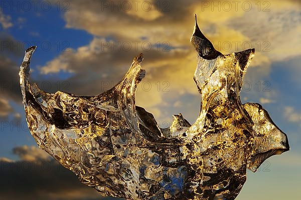 Ice piece at sunset